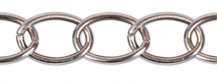 Фурнитура металл "Micron" MI-18, Цепочка декоративная 21 х 15 мм  на бобине