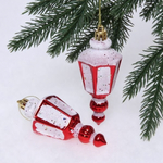 Ёлочные игрушки "Фонарик" 11 см-набор 2шт. красный