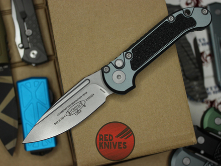 Нож Microtech GREY LUDT Gen III Standard S/E - клинок дроппоинт, серая рукоять