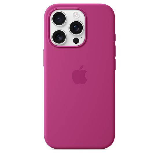 Apple Silicone Case with MagSafe iPhone 16 Fuchsia