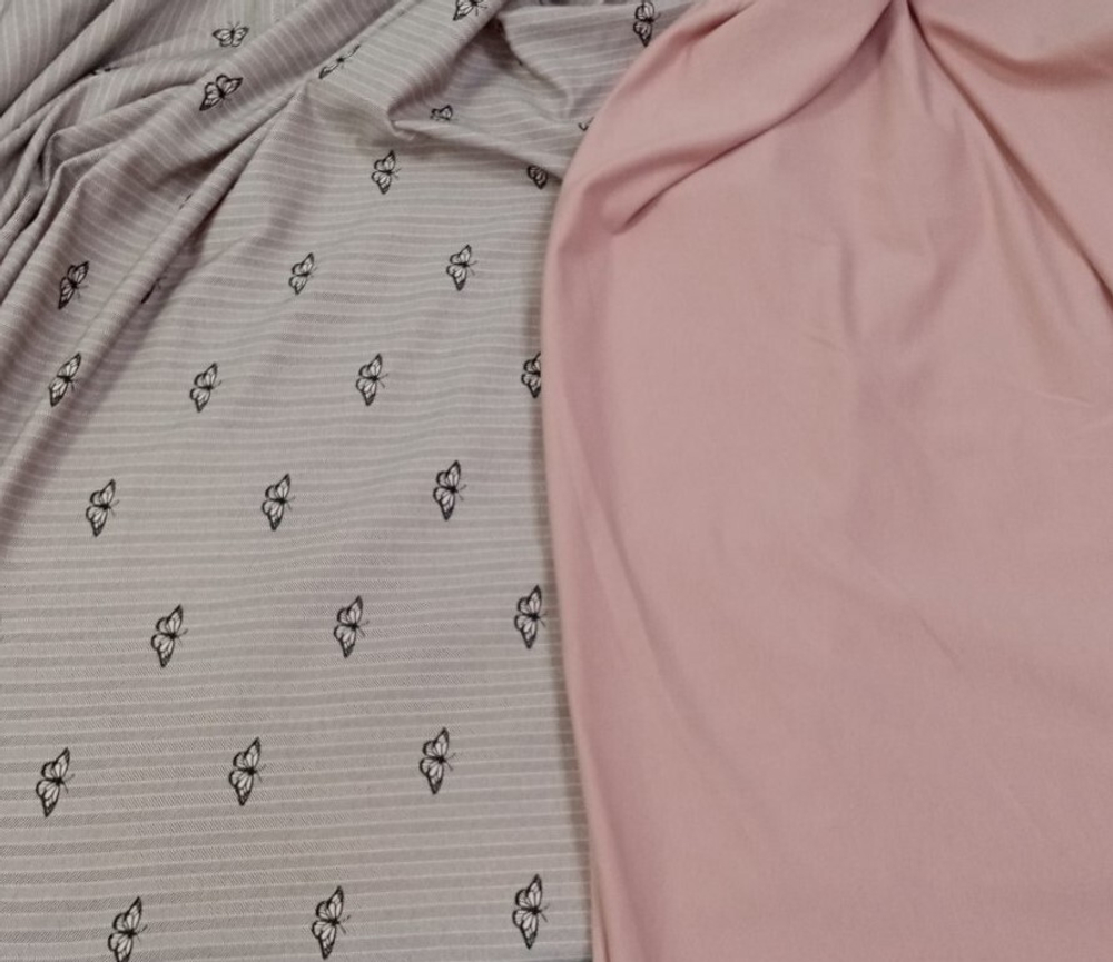 Футер (принт). Бабочки на пудре, ВО
