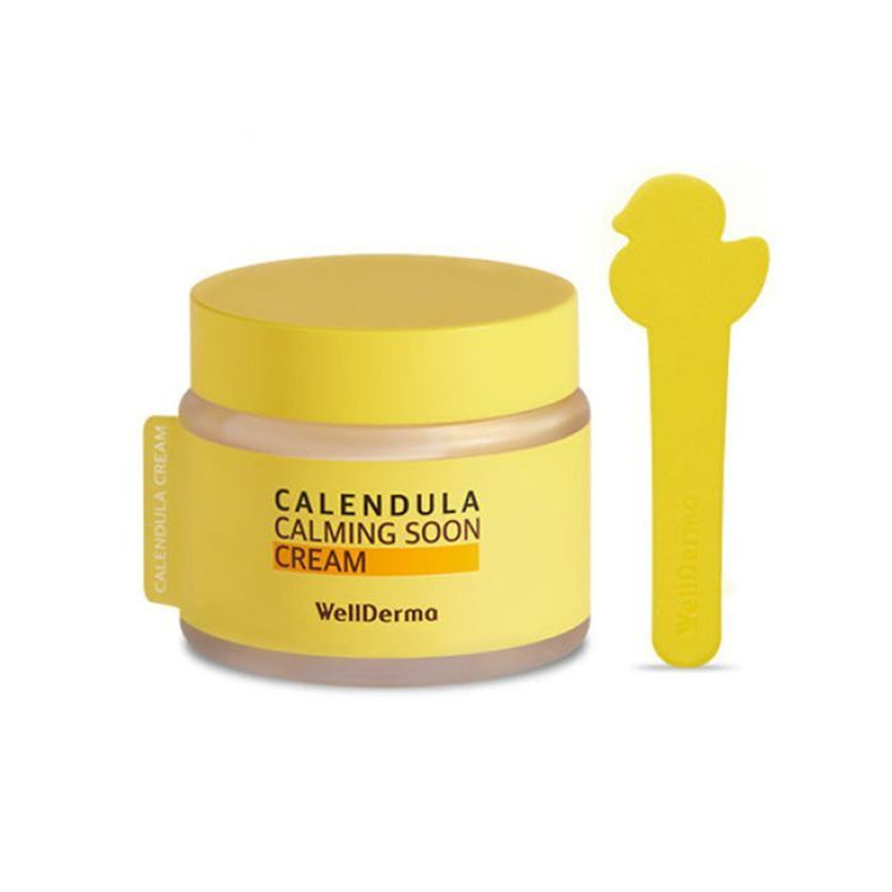 Крем для лица с календулой успокаивающий WELLDERMA Calendula Calming Soon Cream 80гр