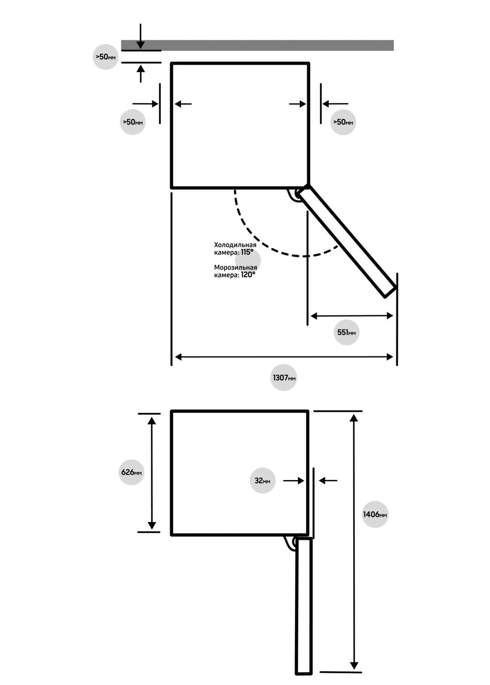 Холодильник двухкамерный Samsung RB50DG602ES9WT