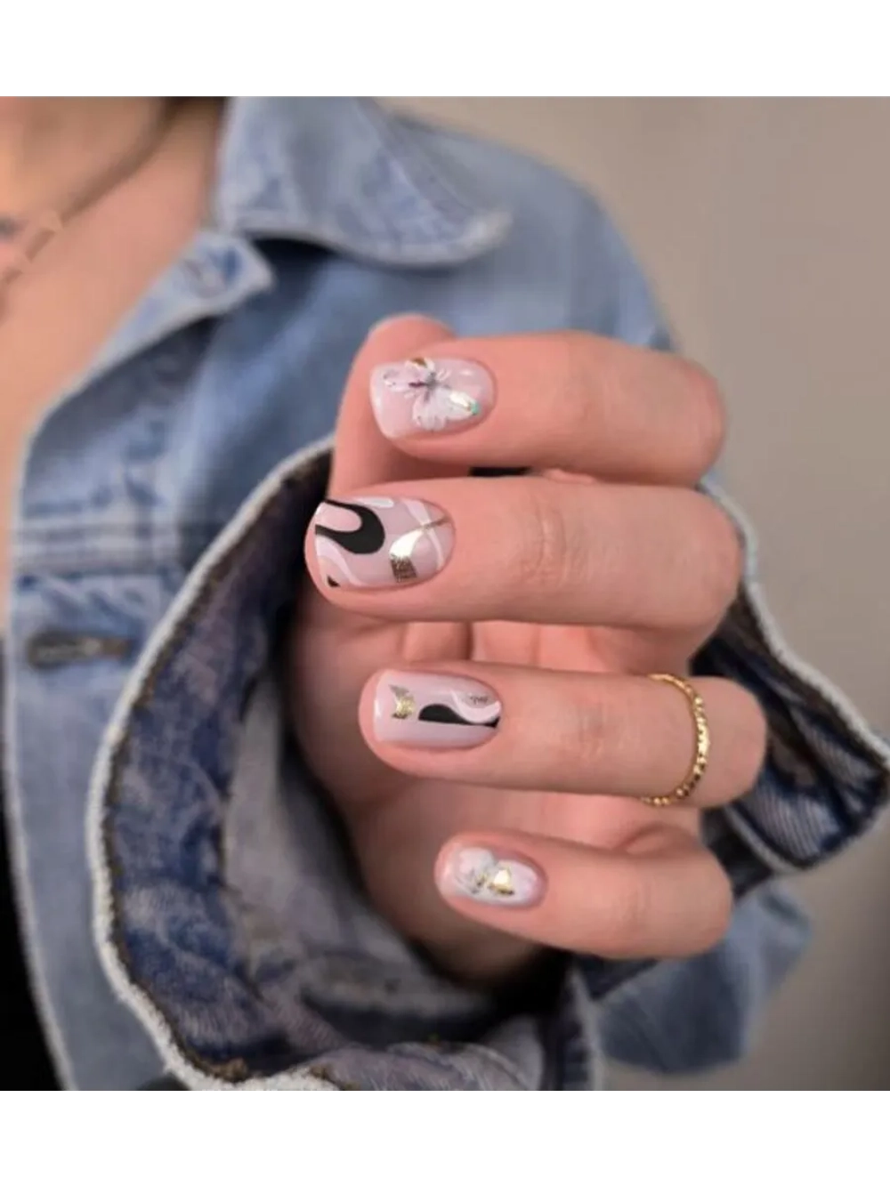 Lucky Rose Слайдеры наклейки для ногтей Foil 107