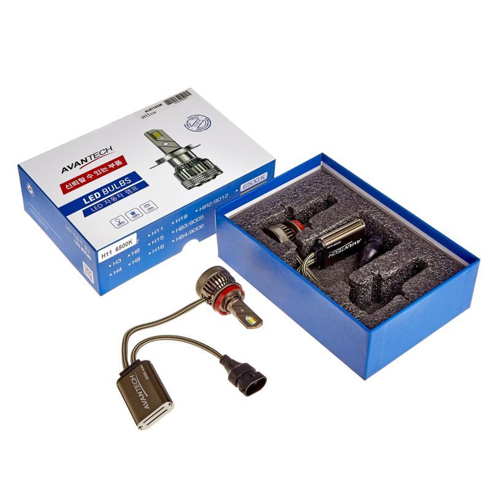 Лампа светодиодная LED Avantech H11 / H16 12V 45W, 6500К 4500lm (комплект 2 шт.) ALB1145W
