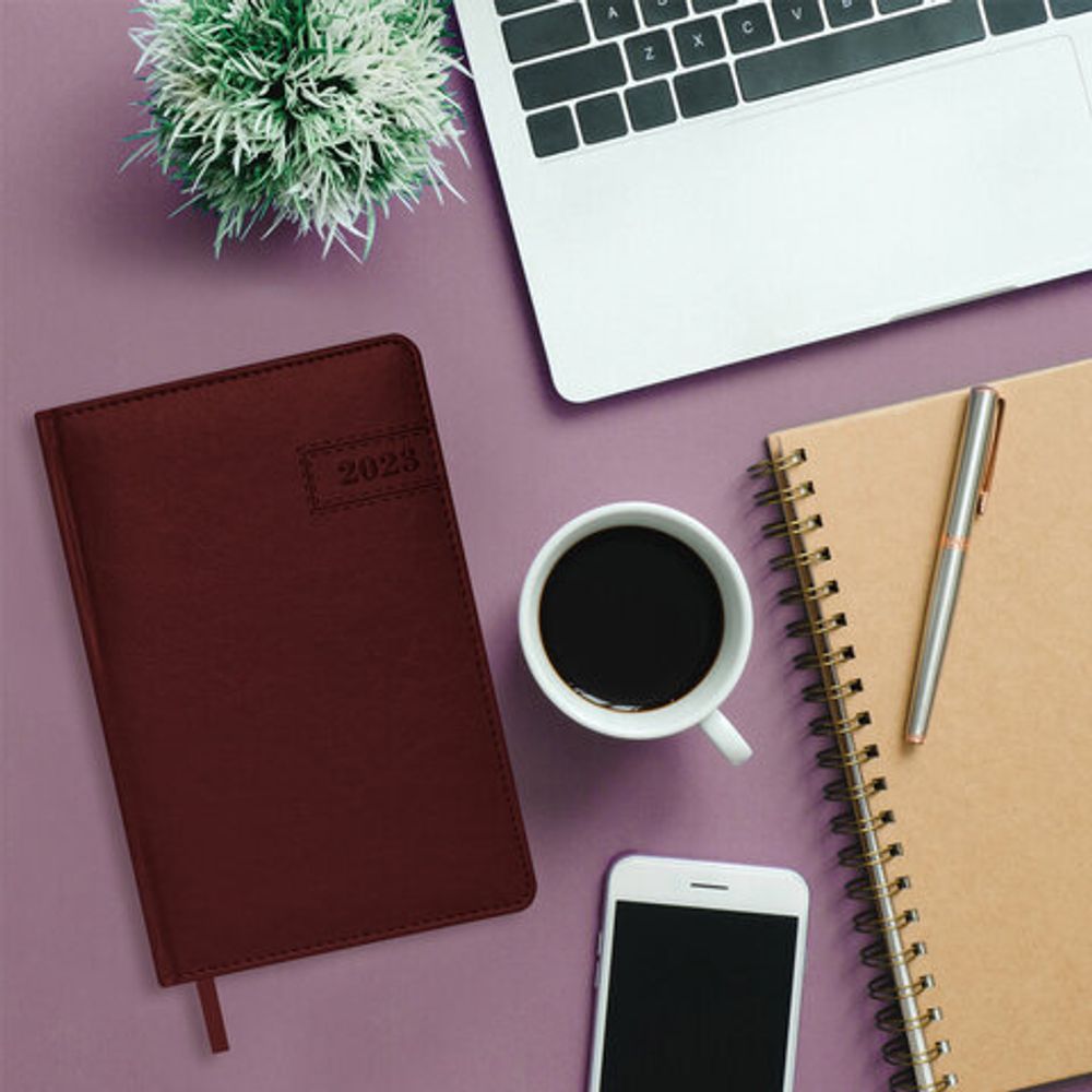 Ежедневник датированный 2023 А5 138x213 мм BRAUBERG "Imperial", под кожу, коричневый, 114034