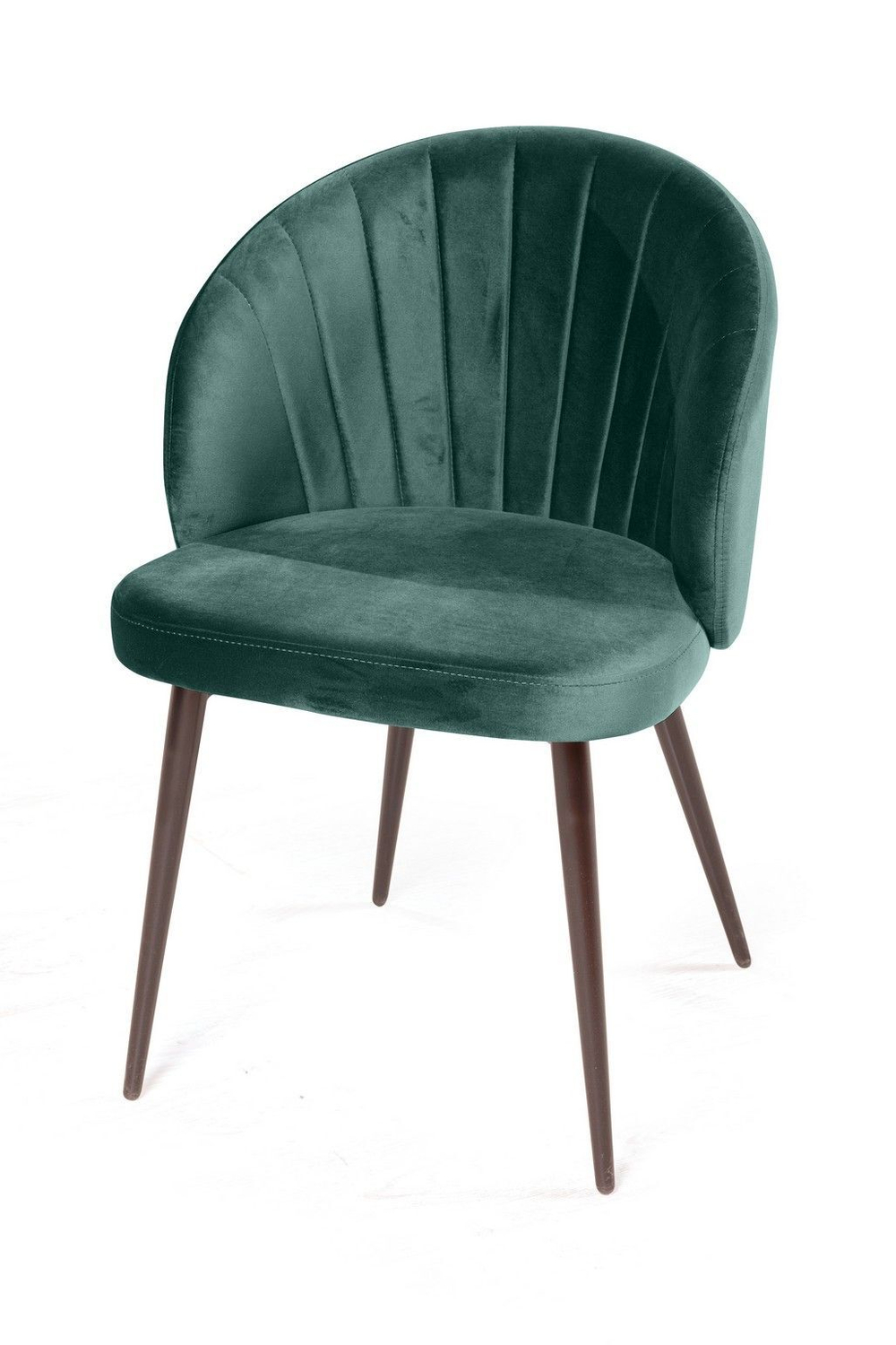 Стул Mont Blanc, бархат изумрудный 87 / черный конус