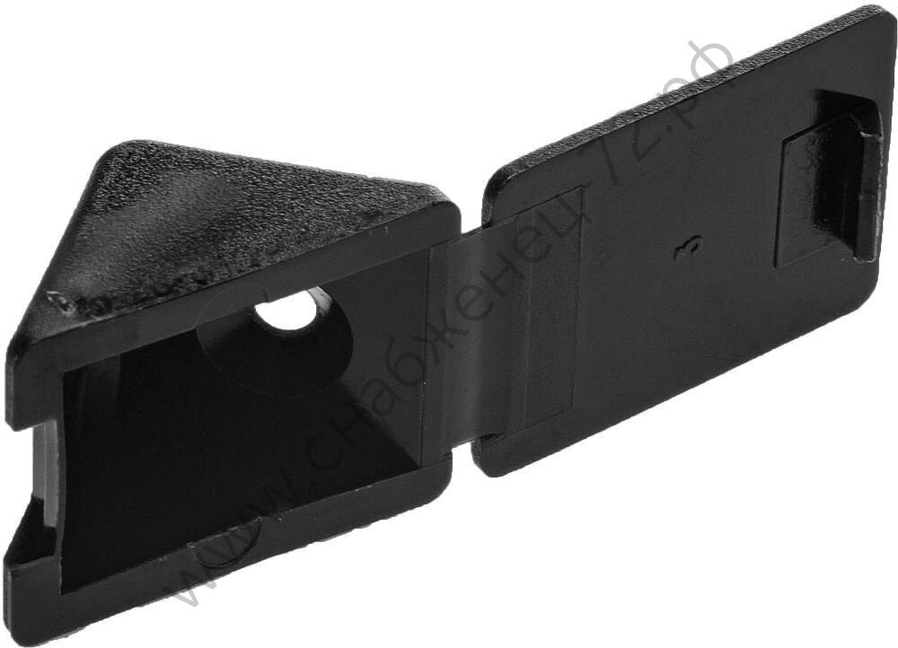 ЗУБР цвет черный, 4.0 x 15 мм, мебельный уголок с шурупом, 4 шт (4-308256-7)