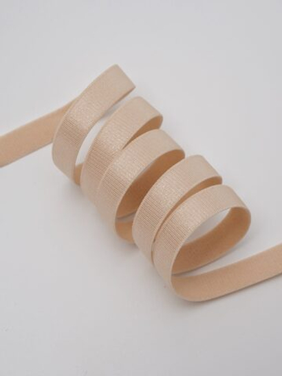 Резинка бретелечная бежевая мягкая глянцевая ширина 10 мм