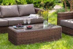 "Боно" лаунж-зона из искусственного ротанга, цвет коричневый