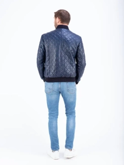 Куртка мужская кожаная бомбер натуральный Турция