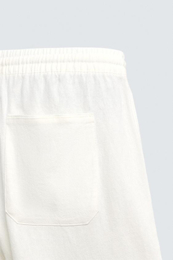 ZARA БЕРМУДЫ RELAXED FIT ИЗ ВИСКОЗЫ И ЛЬНА, БЕЛЫЙ