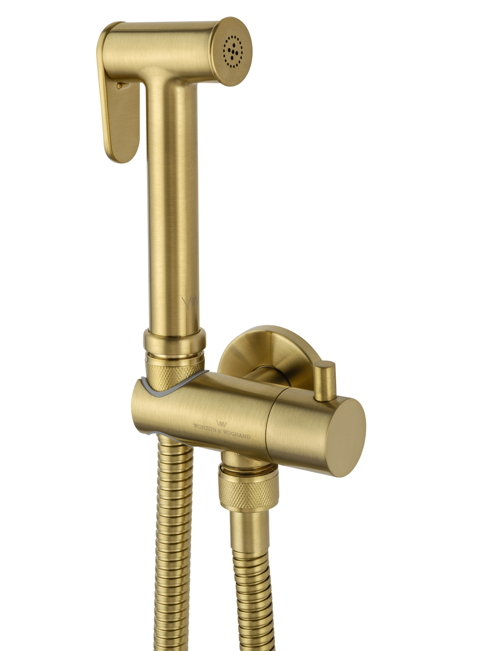 Гигиенический душ с запорным вентилем WONZON & WOGHAND, Брашированное золото (WW-88809903-BG)
