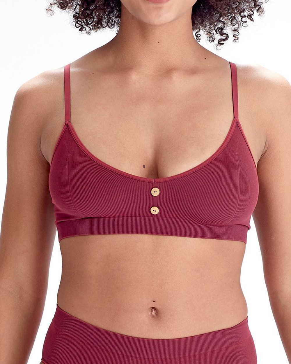 Эко-бюстгальтер в мелкий рубчик Eco-wear (Размер: M-L) (Цвет: мятный)