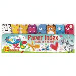 Закладки клейкие CENTRUM "Зверушки" бумажные, 48х15 мм, 8 цветов х 15 листов, 88549