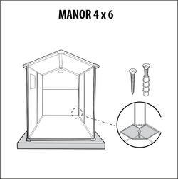 Пластиковый сарай Keter Manor 4x6 beige
