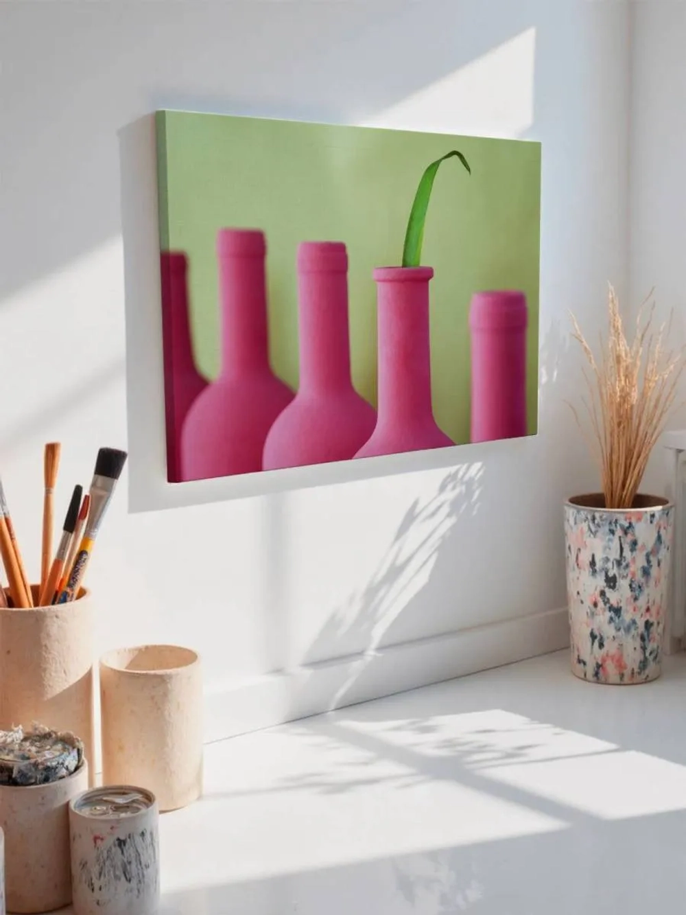 Картина на стену 40 X 50 Растение в бутылке