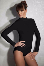 Боди с длинным рукавом и воротником-стойкой Doreanse Modal Basic (Размер: L) (Цвет: темно-синий)