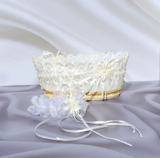 Корзина для бутылок свадебного шампанского Жених и Невеста