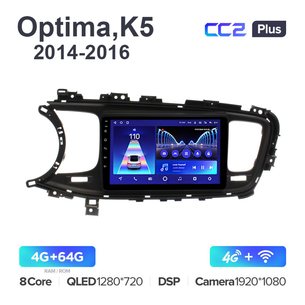 Teyes CC2 Plus 9"для Kia Optima, K5 2014-2016