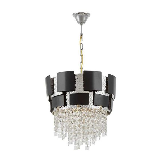 Подвесной светильник Lumina Deco Kruvia LDP 7045-400 BK+CHR