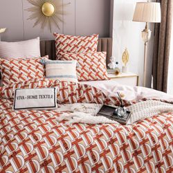 Комплект постельного белья Люкс-Сатин 100% хлопок «Кремовый ритм»