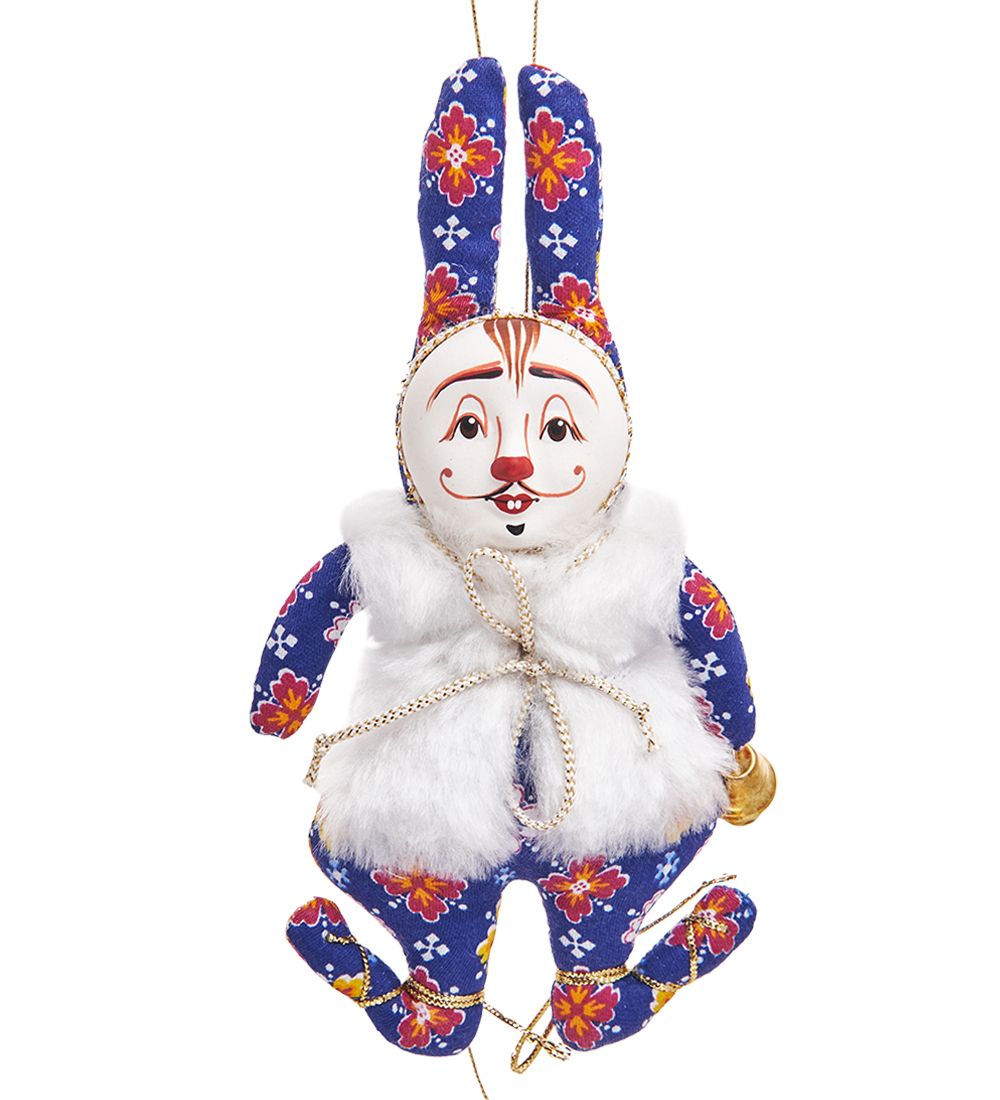 РусКукла RK-460/1 Кукла подвесная «Кролик в меховушке»