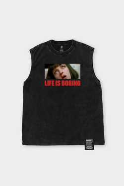 Майка SHMOT "UMA THURMAN" GARMENT DYE Черный