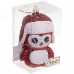 Ёлочная игрушка «Новогодний пингвин» 7*6*11 см, красный