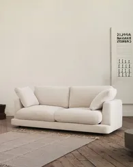 Трехместный диван Gala, 210 см, бежевый