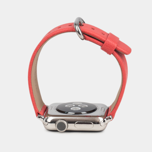 Ремешок для Apple Watch 40/41/42 mm из кожи козы, кораллового цвета