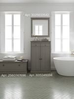 Тумба Индра 118.5x78.8x36.5, серая из МДФ, с ящиками, Dipriz