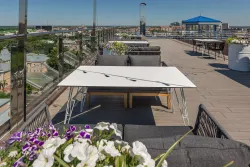 "Руссо" обеденный стол из HPL 150х80см, цвет "молочный"