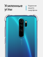Чехол ROSCO для Xiaomi Redmi Note 8 Pro оптом (арт. XM-RN8P-HARD-TPU-TRANSPARENT)