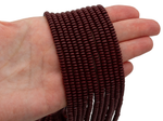 Нить бусин из гематита "Спелая вишня", рондель 4мм