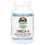 Source Naturals, веганские омега-3, 300 мг, 90 веганских капсул