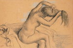 Эдгар Дега. 1895. Причесывающаяся обнаженная (Femme nue se coiffant). 36.2 х 56. Бумага, пастель и уголь. Частное собрание.
