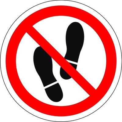 Знак "Наступать запрещено"