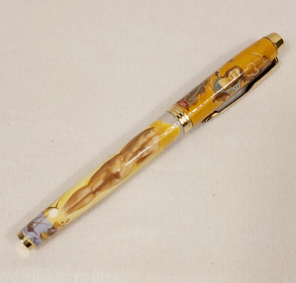 Коллекционная ручка Parker с ручной росписью Палех "по мотивам Дали"