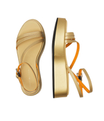 Кожаные босоножки Tommy Hilfiger - золотой(FW0FW07729)