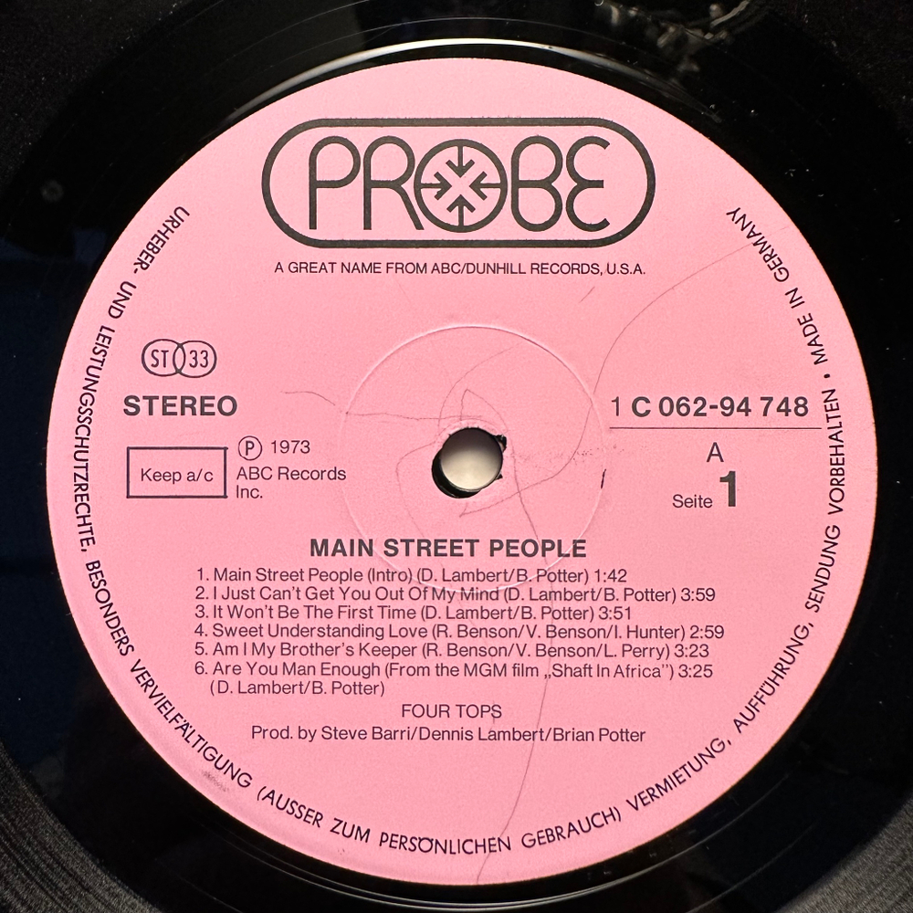 Four Tops - Main Street People (Германия 1973г.)