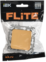 FLITE Выключатель 1-клавишный 10А ВС11-1-0-ФлЗ золотарник IEK