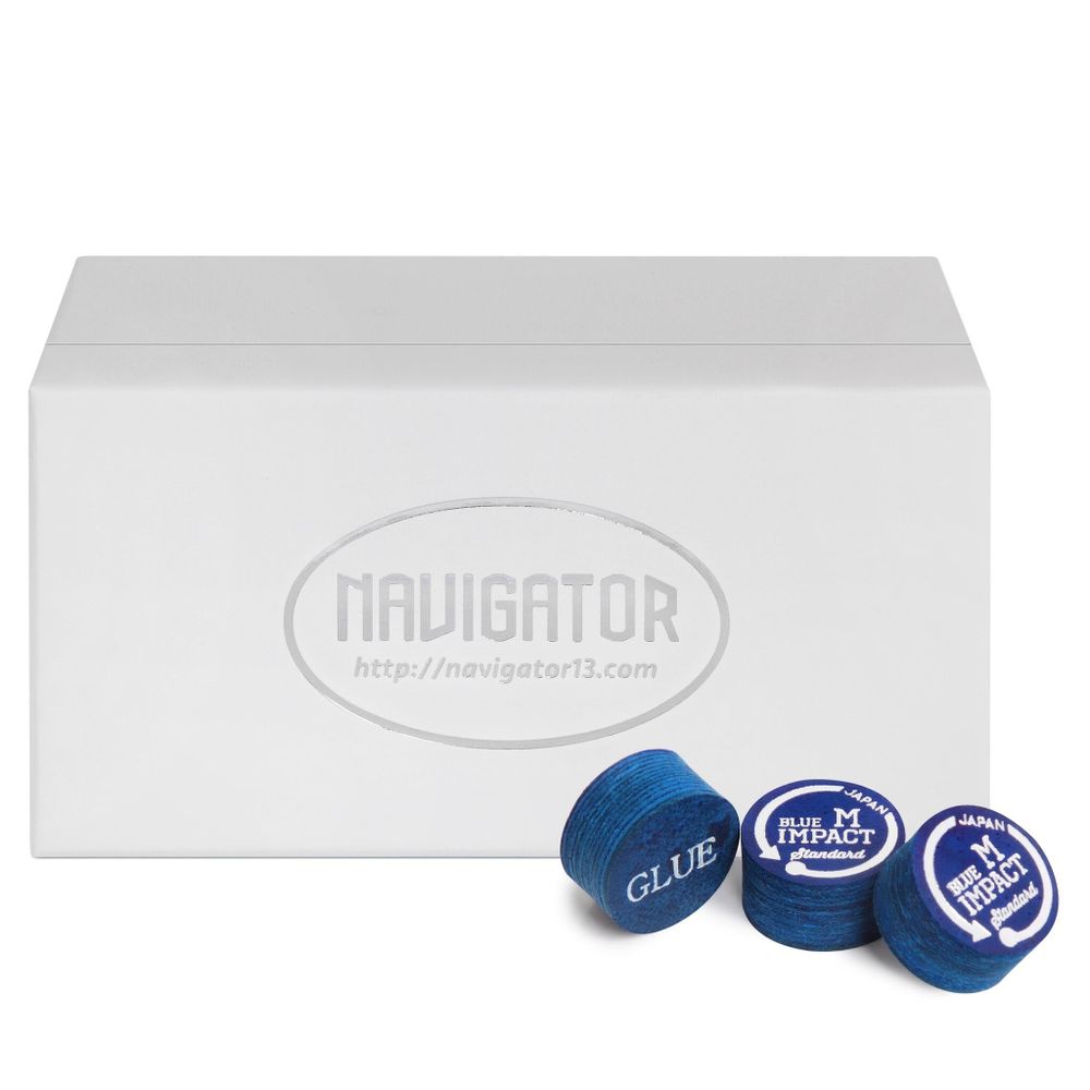 Наклейка для кия Navigator Blue Impact ø14мм Standard Medium 1шт.