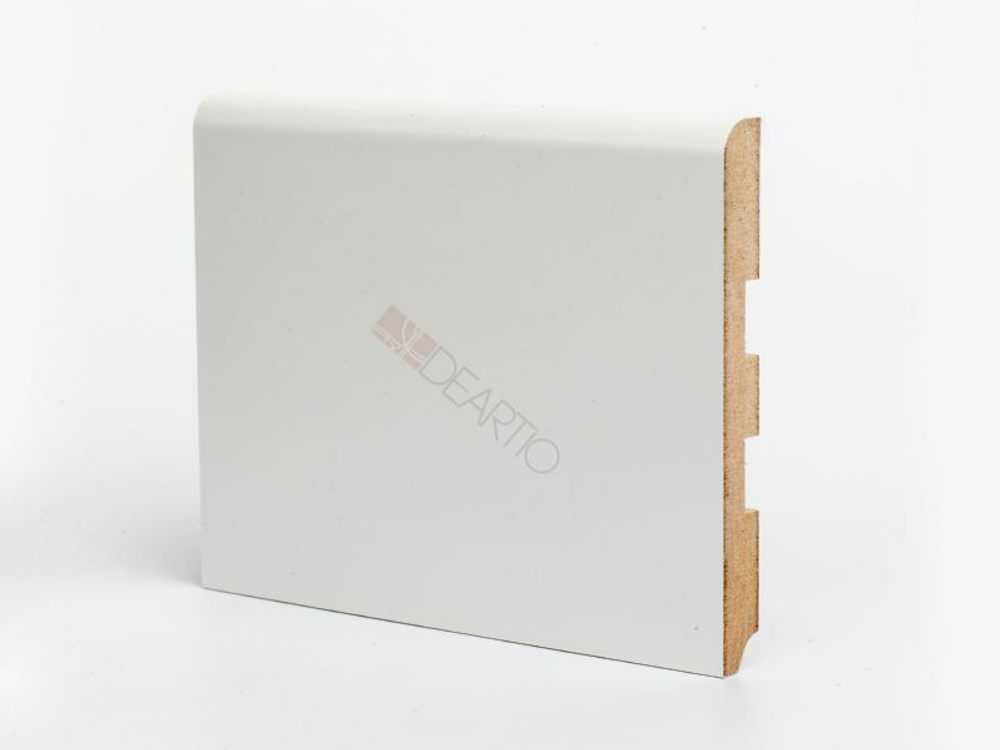 Плинтус напольный белый U102 150 мм МДФ 150x16x2050