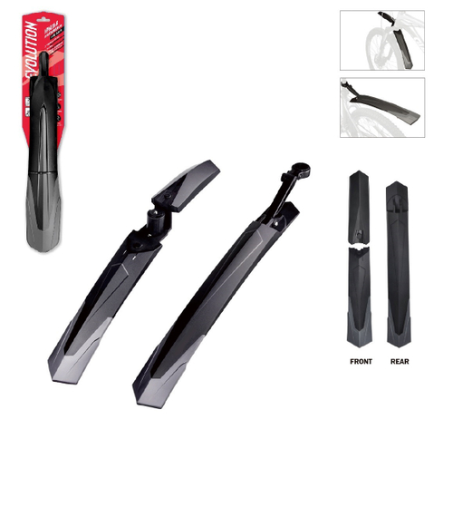 Крылья EVOLUTION 26-29", к-кт перед/зад, перед. шток вилки, зад. подсед-ный штырь, пласт.(50)