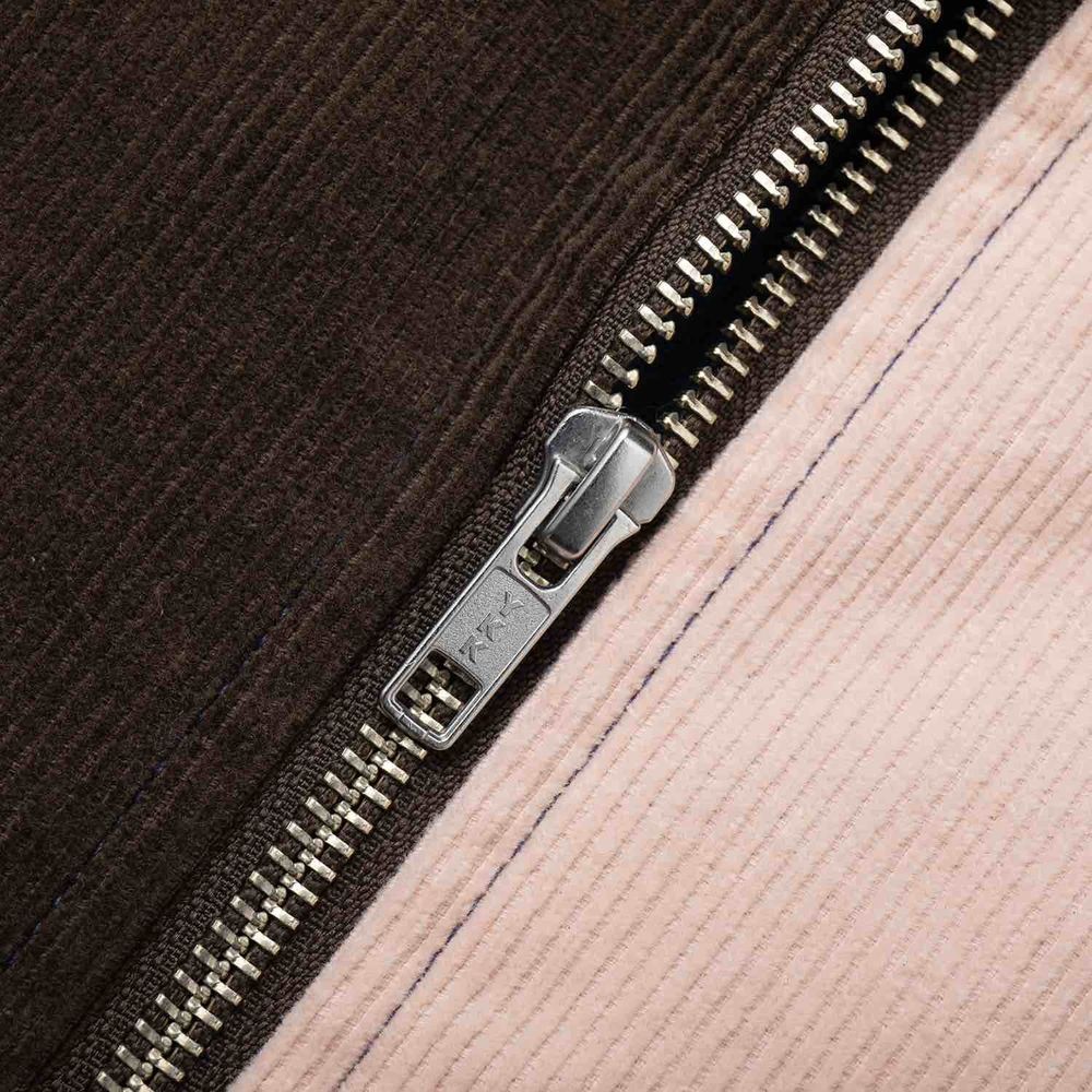 Рубашка Ymkashix Velvet Color block Zip Коричневая/Синяя/Розовая