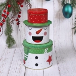 Банка жестяная 25*13,5см «Снеговик»