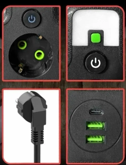 Тройник для розетки с проводом и USB