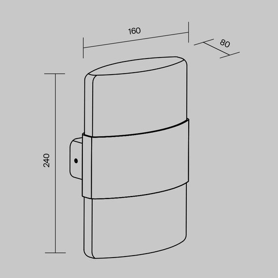 Уличный настенный светодиодный светильник Maytoni Rom O442WL-L12GF3K