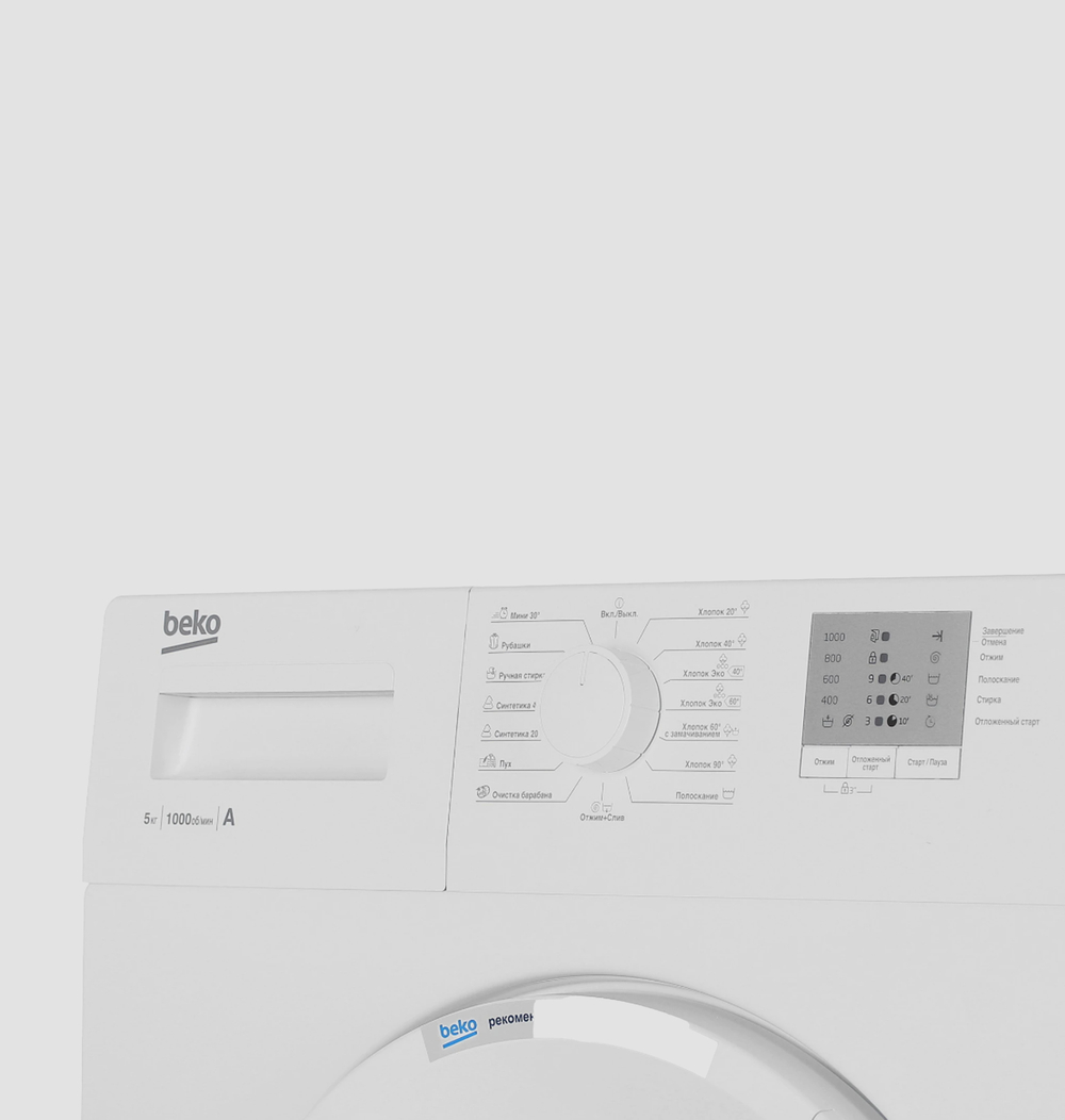 Стиральная машина Beko WRS5511BWW (5 кг, 15 программ, 1000 об/мин)